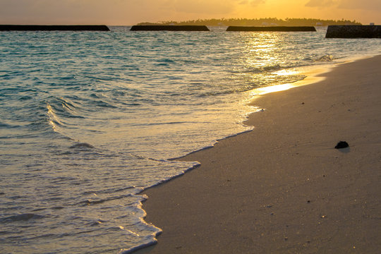 Early morning at Maldivian beach