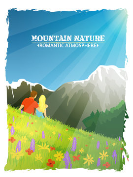  Mountain Landscape Nature Romantic Background Poster