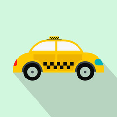 Yellow taxi flat icon