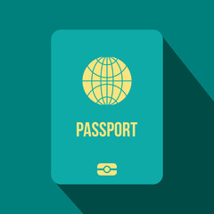 Passport flat icon 