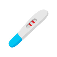 Positive pregnancy test cartoon icon