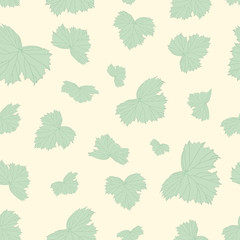 Seamless beautiful background of green leaves