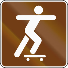 United States MUTCD guide road sign - Skate-park