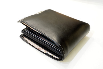 leather black wallet