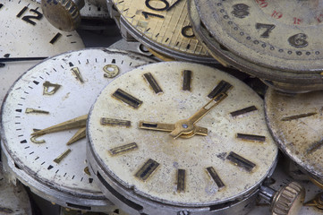 Fototapeta na wymiar texture of the old clock
