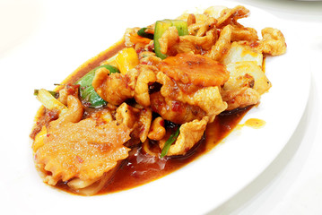 Fried cashew chicken