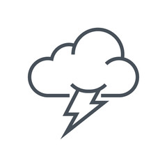 Thunder and cloud icon