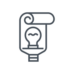 Toothpaste, idea and lamp icon