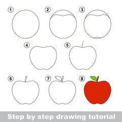 Drawing tutorial. How to draw an Apple