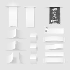 Paper pieces, eps10 vector