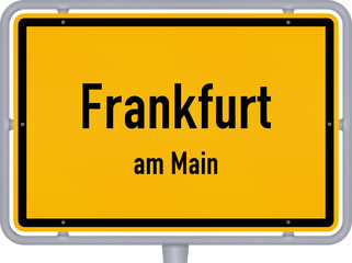 Ortsschild, Frankfurt am Main