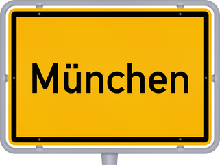 Ortsschild, München