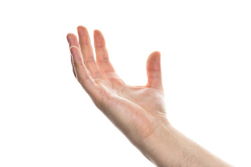Obraz premium Hand sign isolated on white
