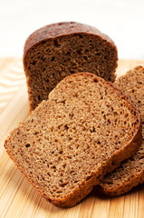 Fototapeta na wymiar Slices of rye bread
