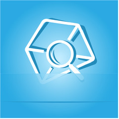 mail find. Paper sticker as bookmark. Vector illustration. Eps10