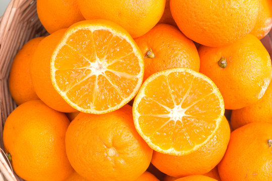 Fototapeta Healthy food, Orange on Basket