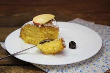 Pumpkin pie on a plate