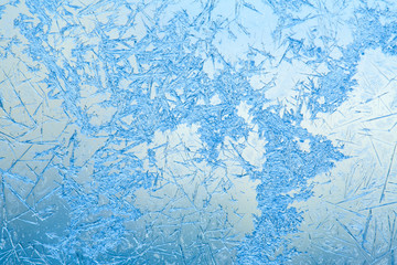 Fototapeta na wymiar Frozen Window. Winter weather concept. Macro. Soft focus.