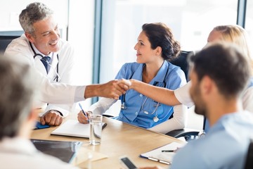 Medical team having a meeting