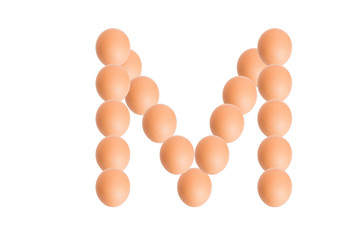 M,Egg alphabet uppercase.