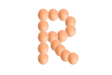 R,Egg alphabet uppercase.