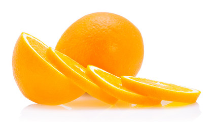 Orange fruit isolated on white background