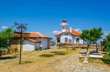 small island of saint anastasia is a new tourist attraction in bulgaria near burgas. reconstructed...