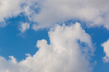 White cloudy with bright sky.