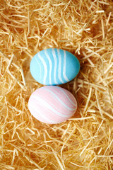 Two painted eggs