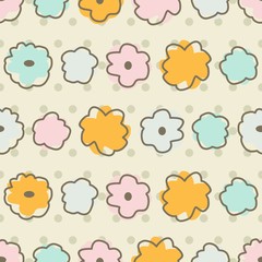  flower shape seamless pattern