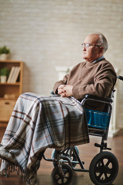 Senior man on wheelchair