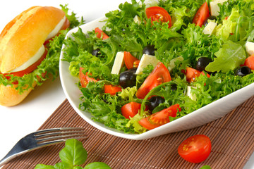 vegetable salad with feta