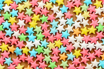 Various candy stars background