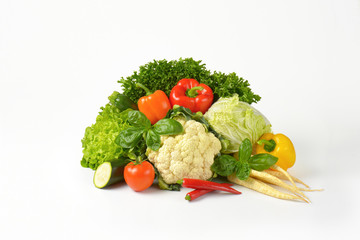 variety of fresh vegetables