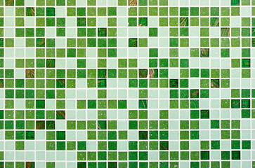 Fototapeta premium Green glass mosaic texture background