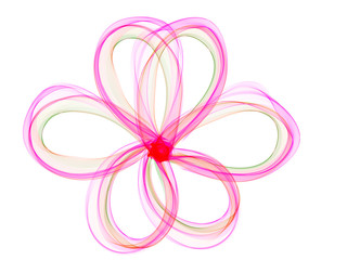 flower drawn gradient lines
