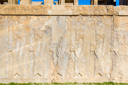 Ancient persian carving in Persepolis - Iran