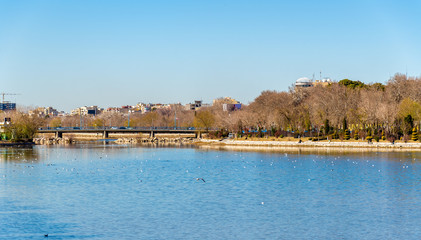 View of the Zayanderud river in Isfahan, Iran