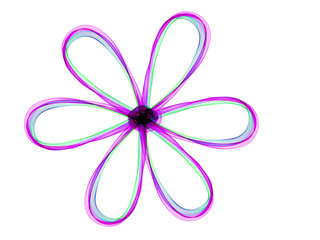 flower drawn violet gradient lines