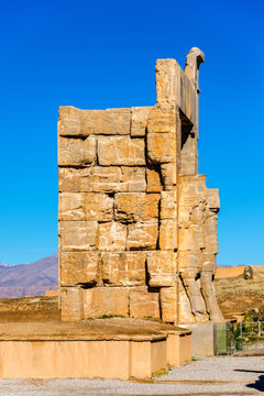 Details of the Gate of All Nations in Persepolis - Iran