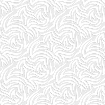 White vector seamless pattern. Abstract hand-drawn background for invitations, christmas card etc.