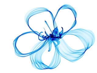flower drawn blue gradient lines