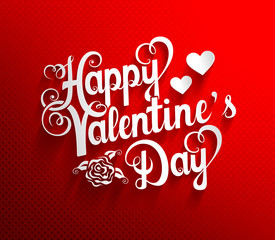 Valentines Day lettering background