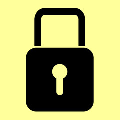 Lock sign. Flat style icon