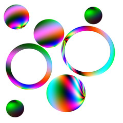 circle sphere pattern on a white background