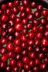 Top view of red cherry texture