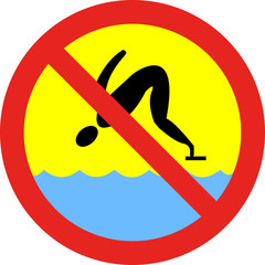 Zakaz nurkowania - obrazy, fototapety, plakaty
