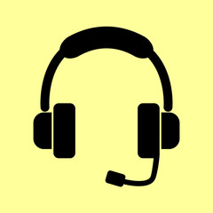 Headset. Support sign.