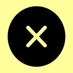 Cross sign. Flat style icon