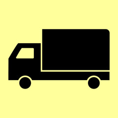 Delivery sign. Flat style icon